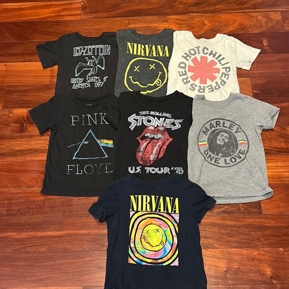 Band tees!! Lot of 7 toddler 3T